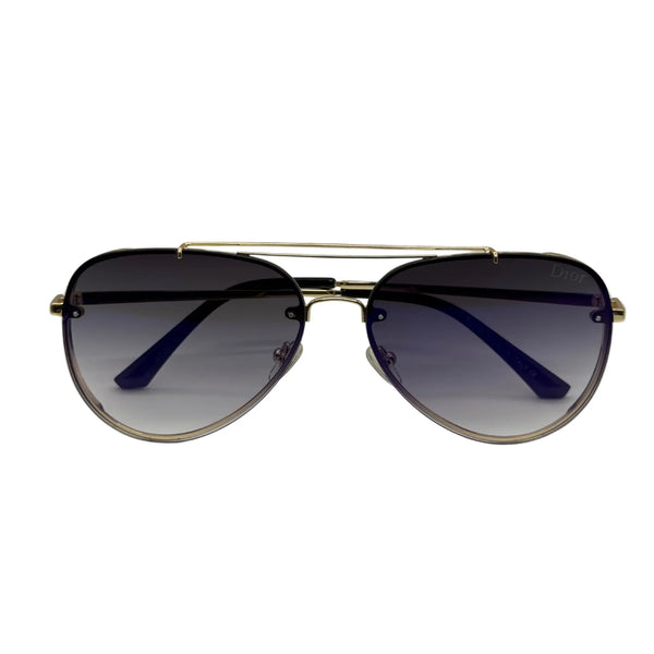 Dior Aviator Sunglasses – Gold Frame, Gradient Lens (Unisex) Elvazon Store