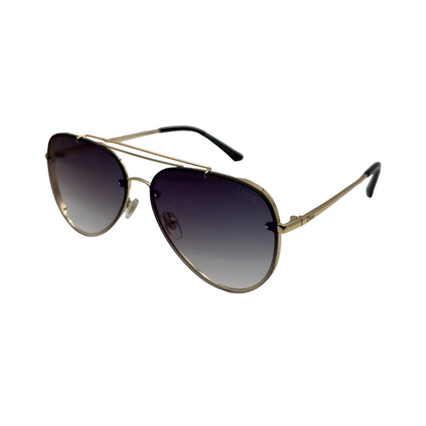 Dior Aviator Sunglasses – Gold Frame, Gradient Lens (Unisex) Elvazon Store