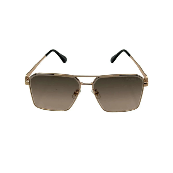 Gucci Style Aviator Sunglasses – Gold Frame, Brown Gradient Lens Elvazon Store