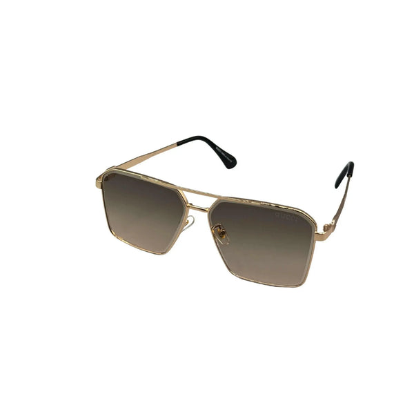 Gucci Style Aviator Sunglasses – Gold Frame, Brown Gradient Lens Elvazon Store