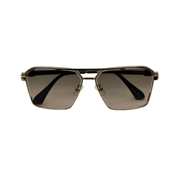 Gucci Style Aviator Sunglasses – Gold Frame, Brown Gradient Lens Elvazon Store