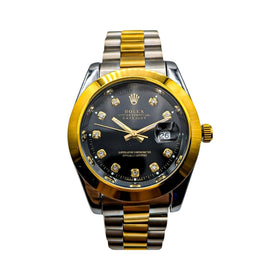 Two-Tone Rolex Datejust Black Dial – Pakistan Elvazon Store