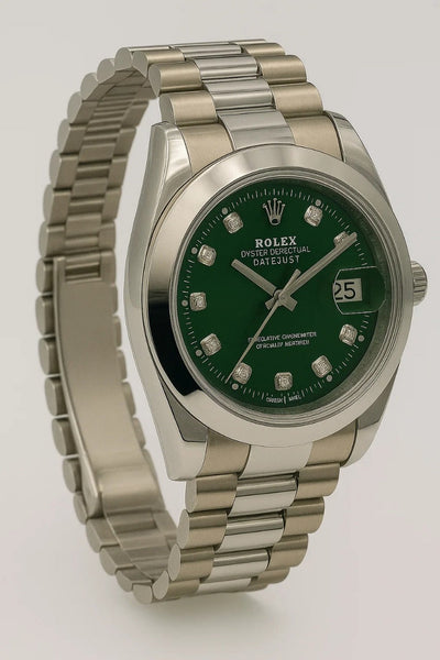 Rolex Oyster Perpetual Datejust Replica – Green Dial | Men Wrist Watch in Pakistan Elvazon Store